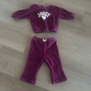 Juicy Couture Baby Velour Tracksuit - Deep Purple